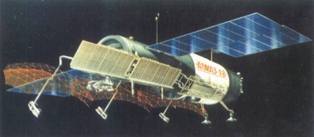 Космический радиолокатор землеобзора с синтезированной апертурой на ИСЗ <АЛМАЗ>
